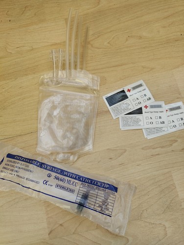 Fake blood bag halloween - bag,