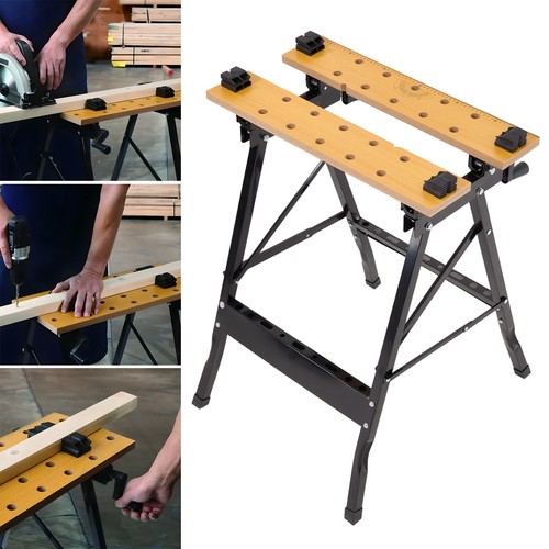 Foldable wooden workbench - wooden,
