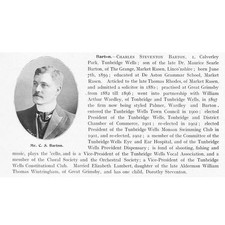 Charles Steventon Barton of Calverley Park Tunbridge Wells - Antique Print 1904