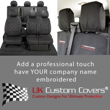 Vauxhall Opel Vivaro Crew Cab Seat Covers Leatherette & Emb (2014-19) 1027 1028