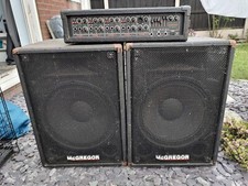 Vintage mcgregor amplifier g5 mofat  with 200 W 25 inch cabinet spkrs.