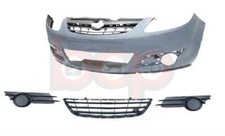 VAUXHALL CORSA D 2007 - 2011 FRONT BUMPER COMPLETE WITH GRILLES NO FOG PRIMED 