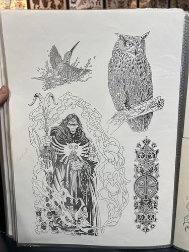 Vintage tattoo flash - tattoo, sheet