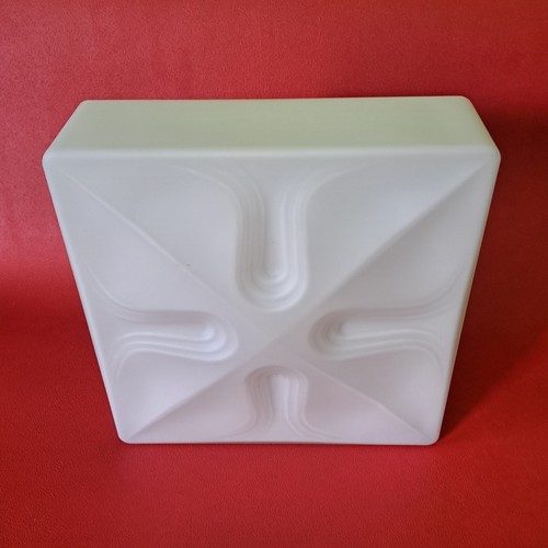 White modernist opaline glass - white,