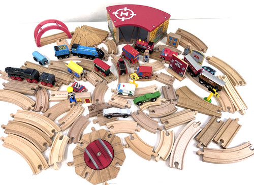 Wooden train track - train, bundle