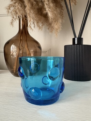 Vintage blue handblown bubble - vintage,