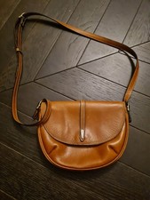 Real leather Italian tan mini shoulder bag