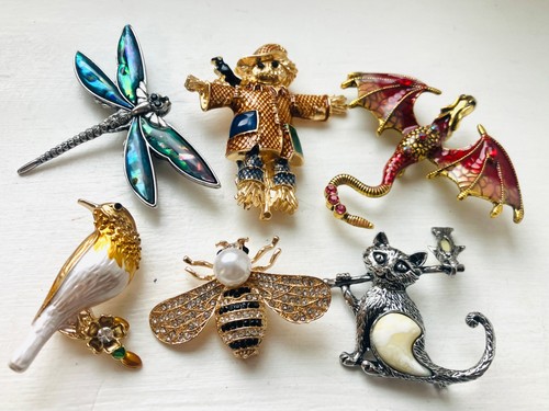 Vintage style brooch job lot - brooch,
