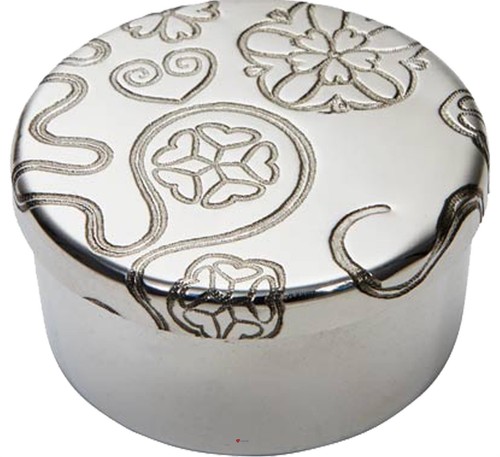 Small pewter trinket box - pewter, with