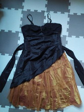 RRP £89 ORGANZA SATIN DRESS DIAMANTE TULLE SKIRT BY CHERLONE  Cocktail 38