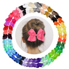 5inch GIRLS large  big BOW  CLIPS SCHOOL HAIR ACCESSORIES  UK