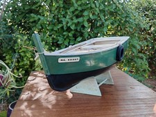 Rare Wooden Model Fishing Canoe, Sardine Tender Brittany (22 Inches)