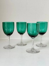 Antique Set of 4 Bristol Green