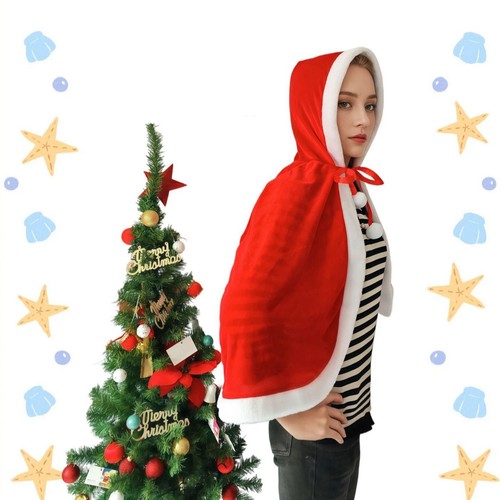 Christmas velvet shawl cloak - christmas,