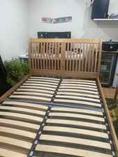Oak Wood Bed Frame King Size