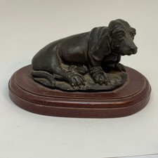 Vintage Anglebury Crafts Bassett Hound Paperweight