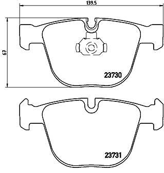 New brake pad set disc - new,