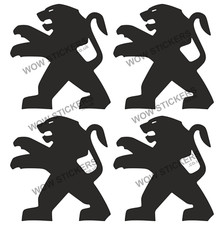 Peugeot Stickers B x4 decal 72x75mm Car van truck window man cave (Choose colour