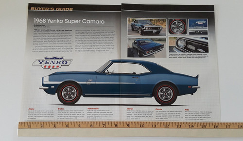 1968 yenko super camaro - super,