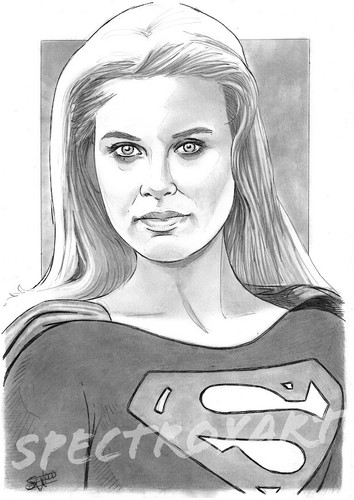 Original art supergirl - art, by