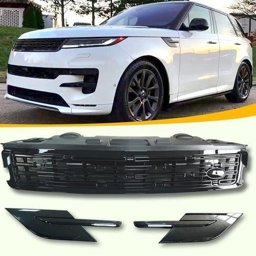 3pc black front grille - 3pc, side