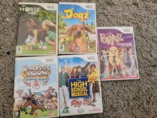 5 x Nintendo Wii Young Female Orientated Games - Bratz - Horse -Dogz - HSMusical