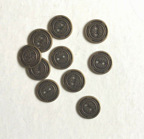 15mm metal antique brass - 10, x