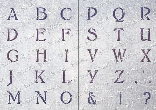 Vintage letter set stencil - vintage,