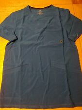 Infinity By Cherokee Mens Blue Vneck Scrub Top Size S