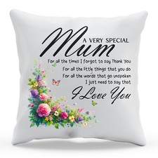 A Very Special Mum Cushion Cover Gifting Mothers Day Gift For Mummy Mom From ...