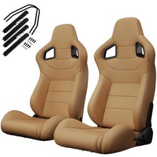 2PC Racing Bucket Seats- PU