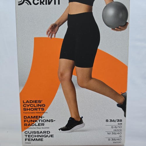 Crivit black cycling shorts - black,