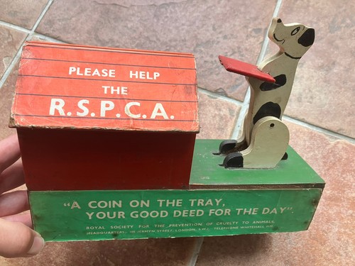 Vintage rspca wooden charity - vintage,