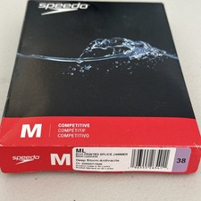 NWT Men's 38 Speedo Eco Printed Splice Jammer Deep Storm Anthrocite Swimsuit