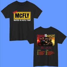 McFly vs Busted Tour 2025 T-Shirt Team McFly Band Front & Back Concert Gift Top