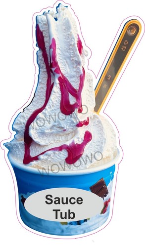 Ice cream van - sticker, sauce