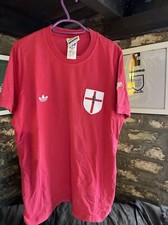 Vintage adidas Originals World Cup France 98 1998 England Red T-Shirt Medium M