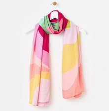 Oliver Bonas Bright Waves Multicoloured Rectangle Neck Scarf Rrp £29.50 Bnwt