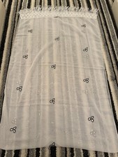 Black and white long - long, scarf