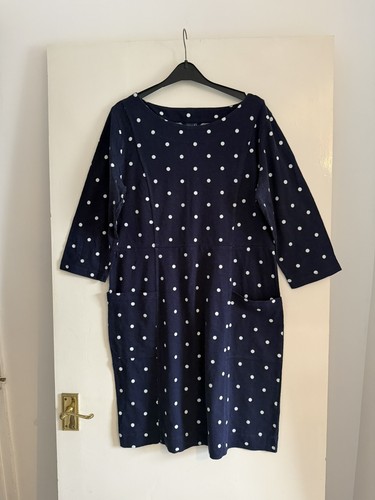Joules navy blue cream polka - navy,
