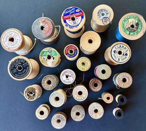 Wooden spools thread 24 - thread,,