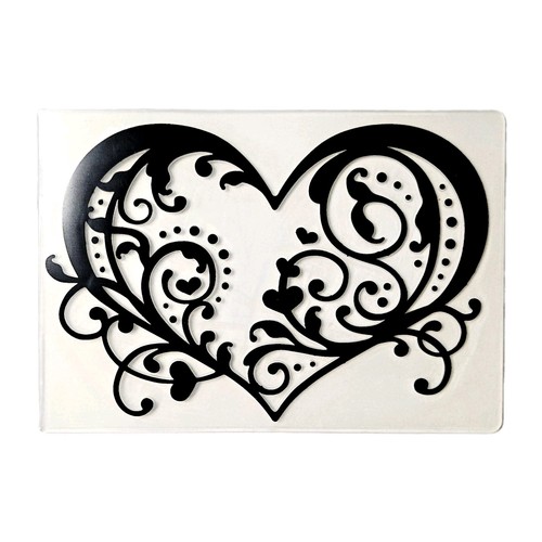 Flourishes heart embossing - heart,