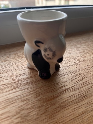 Vintage panda pottery egg - panda,