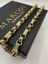 9ct Gold Gypsy Bracelet 7.25"