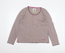 Lazy Jacks Women's Brown Striped XL Long Sleeve T-Shirt