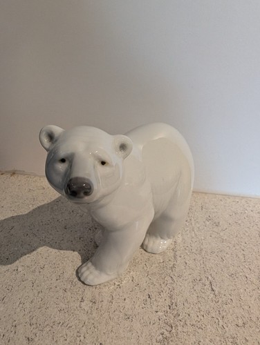 Lladro porcelain polar bear - porcelain,