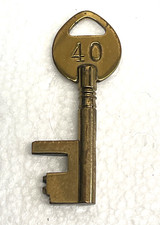 Rare Antique Employee Bundy Time Recorder Clock Key #40