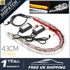 2x Auto Daytime Running Light Car Turn Signal Switchback Indicator LED Strip DRL