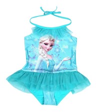 Girls Frozen Elsa Blue Swimwear Swimsuit Swimming Costume FR107