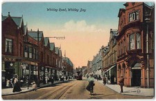 Whitley Road Whitley Bay Northumberland - C.1905 Valentines Postcard R03